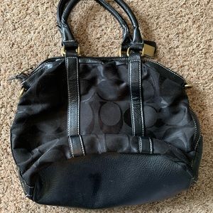 Vintage coach Black leather purse